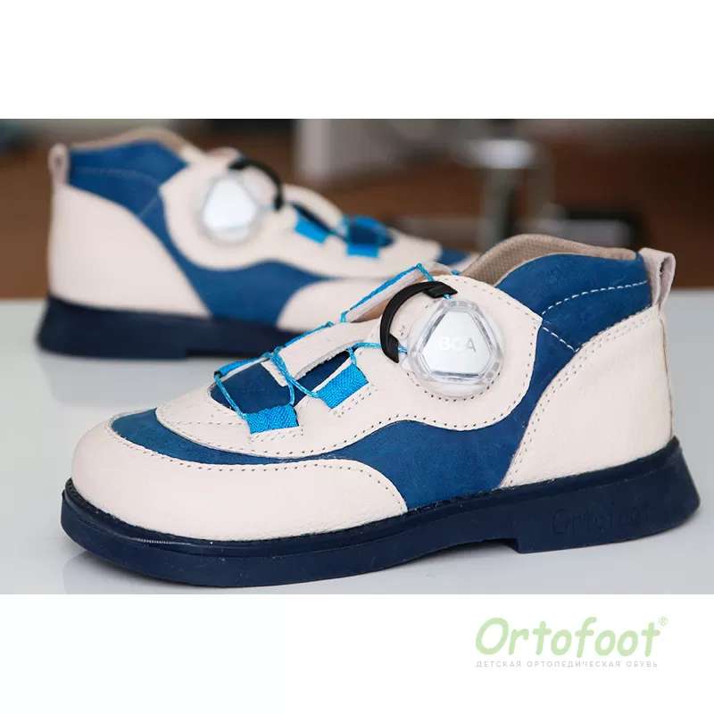 Кроссовки детские ортопедические Ortofoot OrtoCrossPremium 411 Blue с выкладкой свода синие